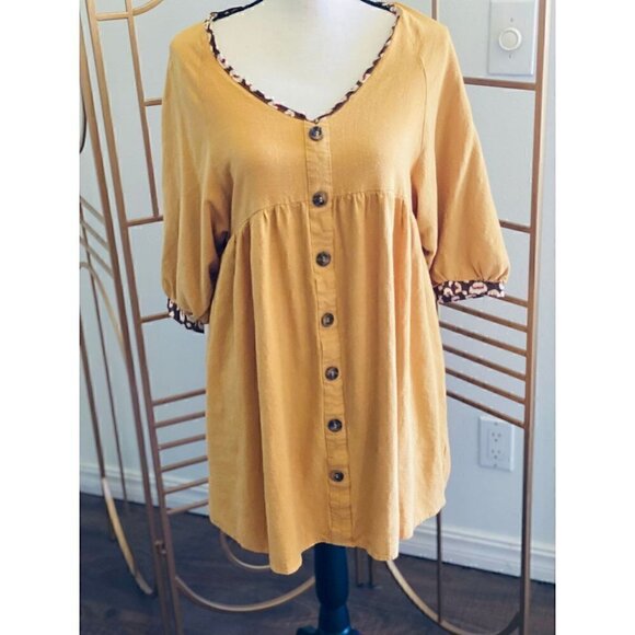 Umgee Women's Blouse Yellow Size Small - Picture 1 of 10
